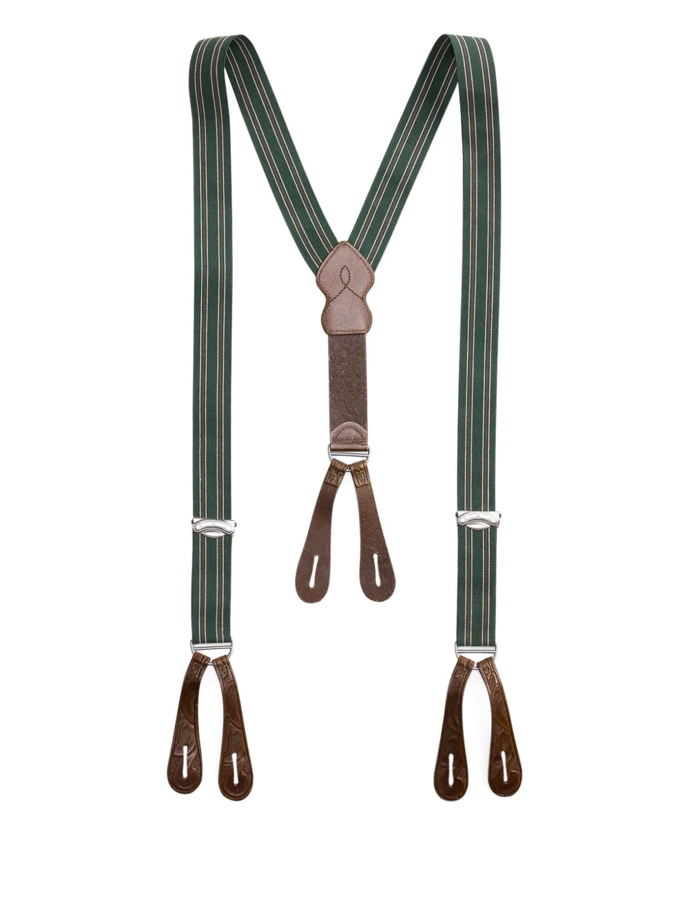 Ralph Lauren RRL Bretelle a righe - Verde