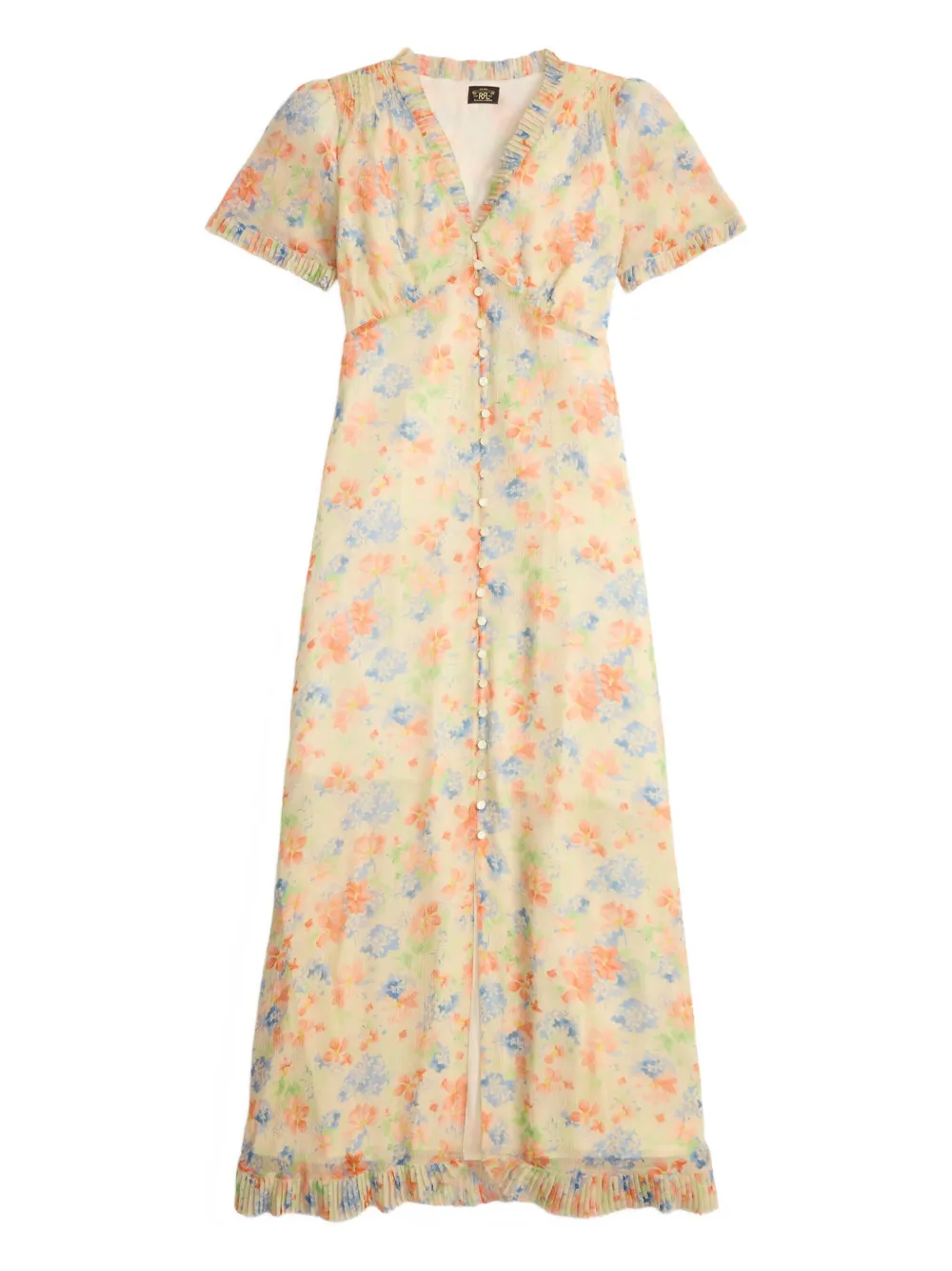 Ralph Lauren RRL Abito a fiori con ruches - Toni neutri