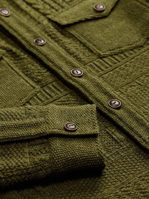 Ralph Lauren RRL Buttoned cable-knit Sweater | Green | FARFETCH