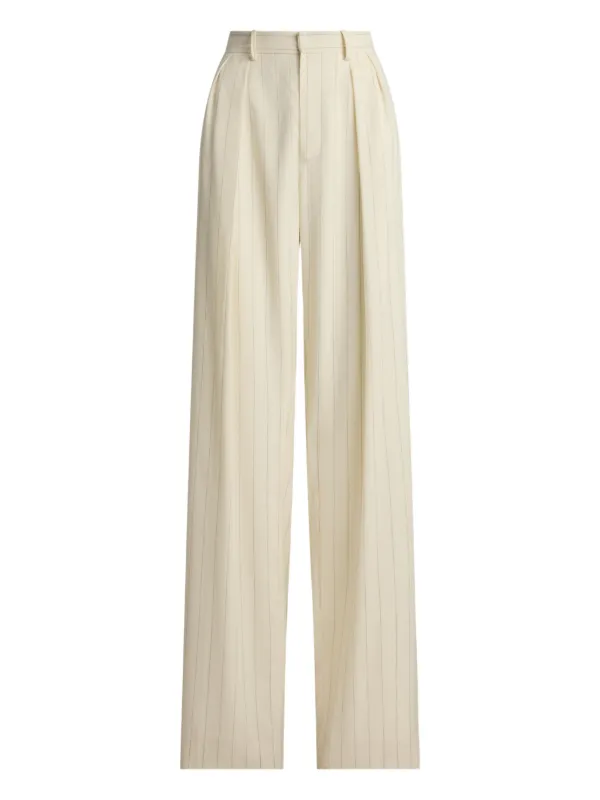 ralph lauren dress pants pleated Lauren Ralph Lauren Women's Pleated Stretch Jersey Wide-Leg Pants, Black, 8