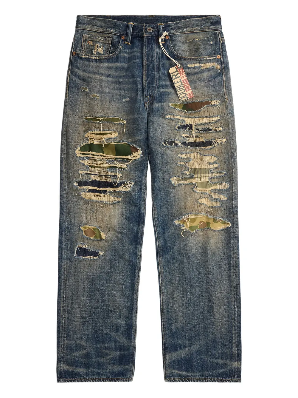 Ralph Lauren RRL Pantaloni con dettaglio camouflage - Blu