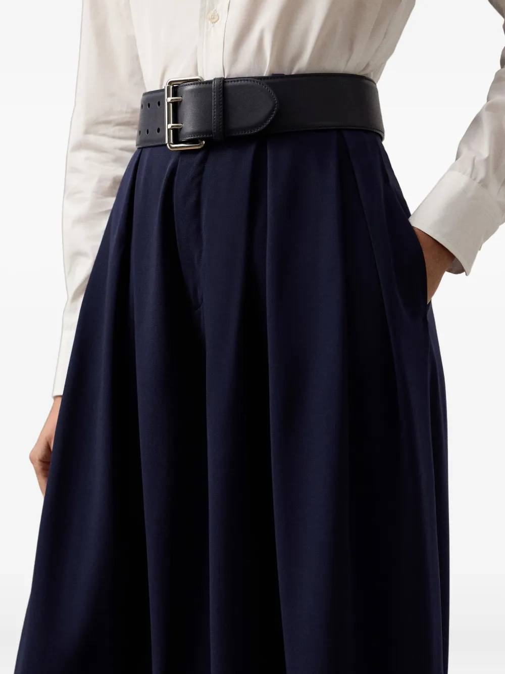 Ralph Lauren Collection Palazzo plooibroek Blauw