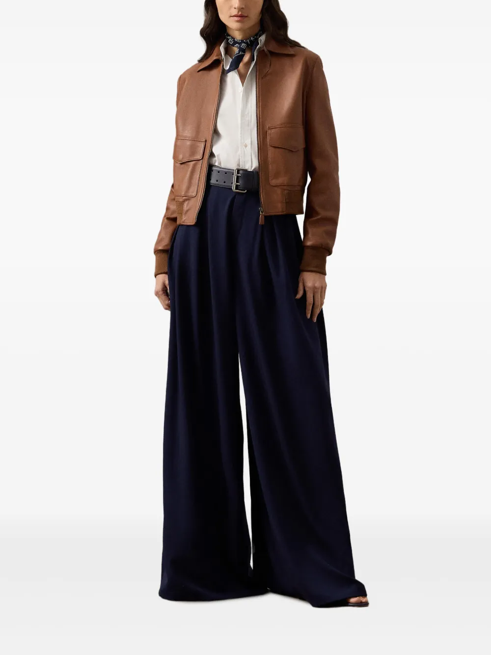 Ralph Lauren Collection Palazzo plooibroek - Blauw