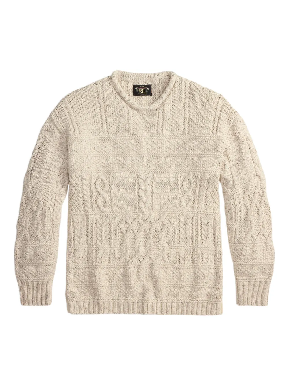 Ralph Lauren RRL Maglione con lavorazione intrecciata - Toni neutri