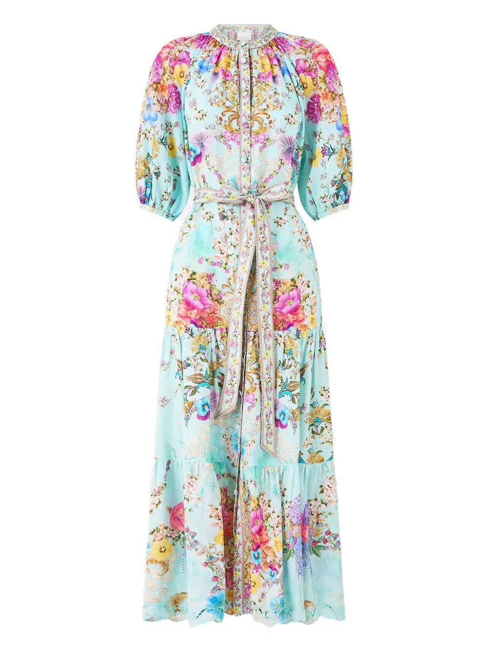 Camilla Bazaar Blooms midi shirt dress - Blu