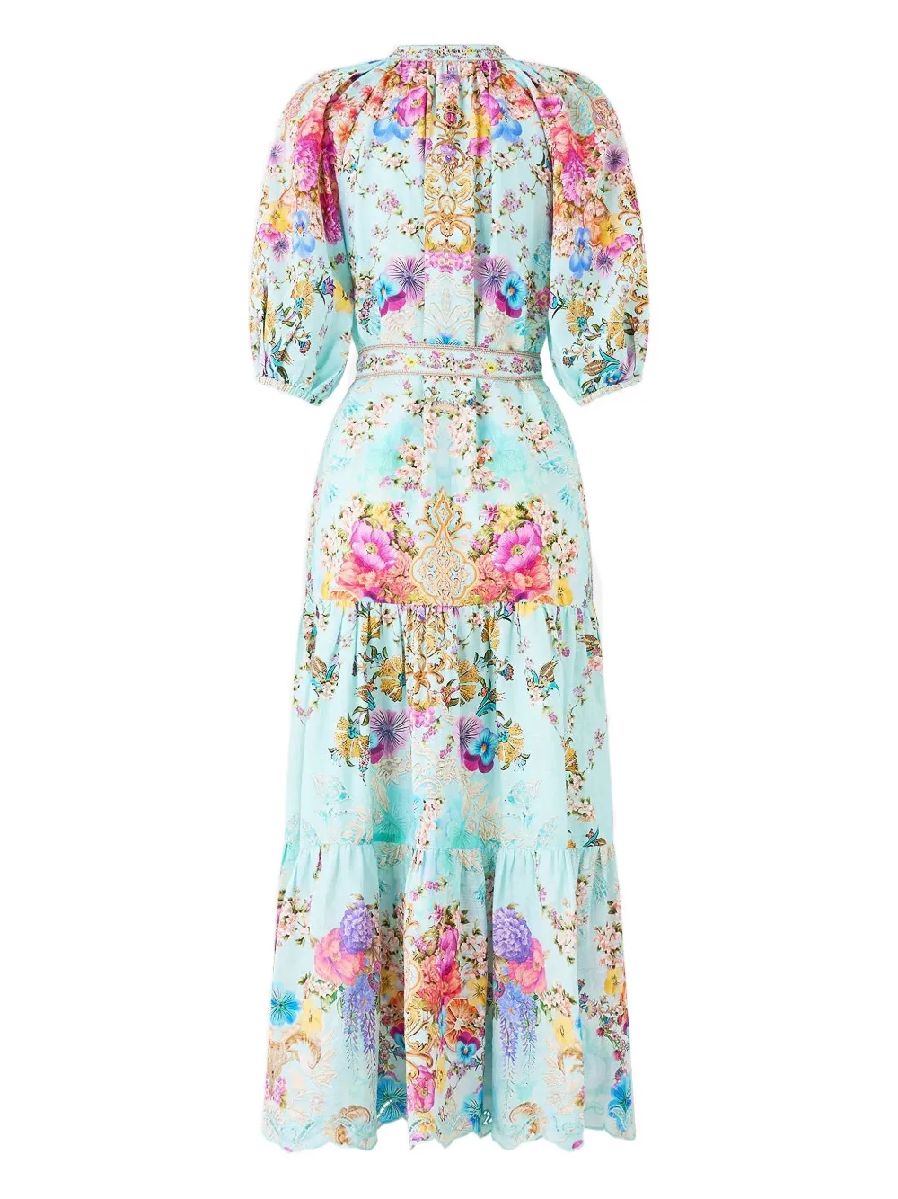 Camilla Bazaar Blooms midi shirt dress - Blauw
