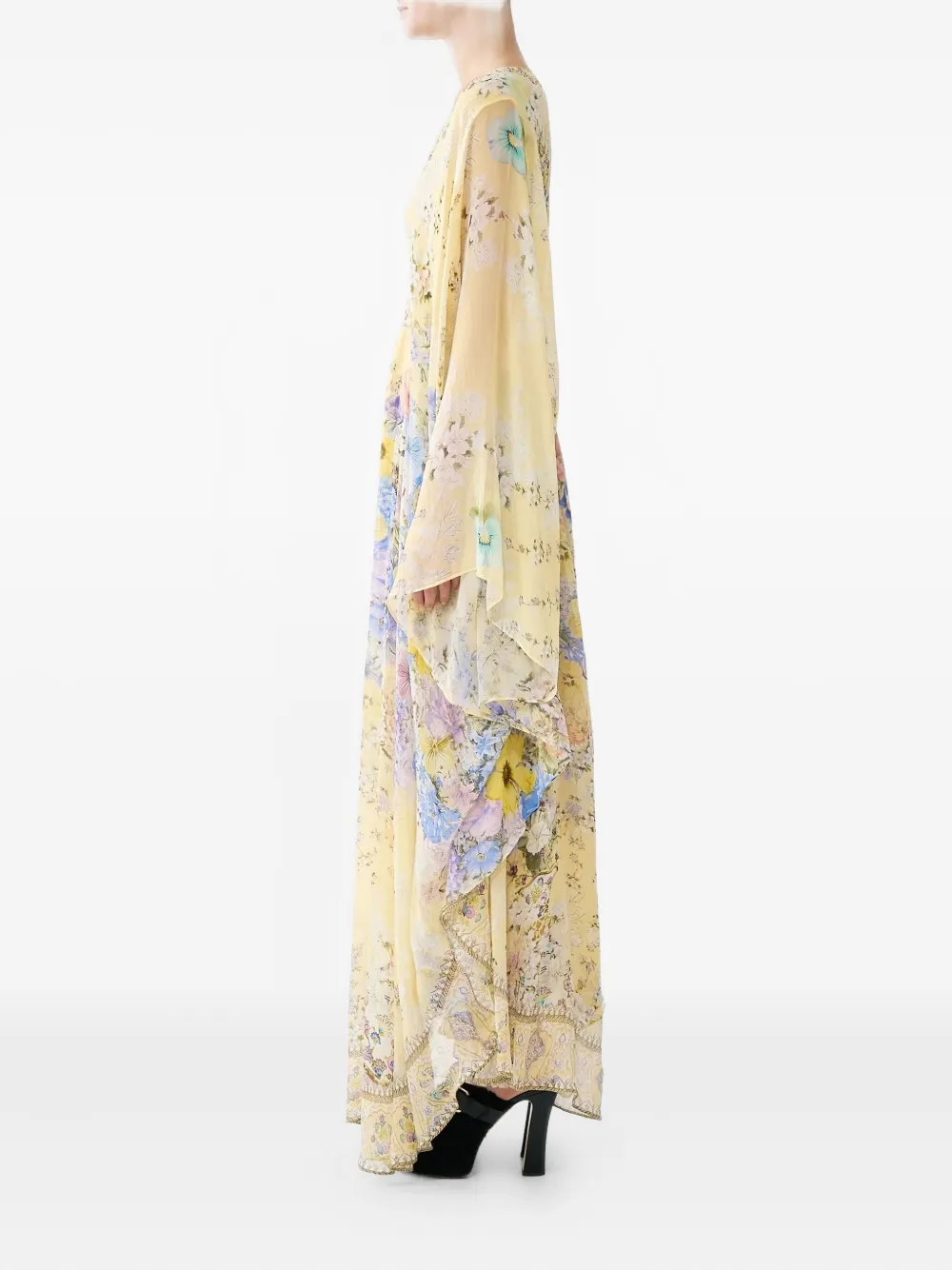 Camilla Darling Buds V-neck Maxi Dress In Yellow