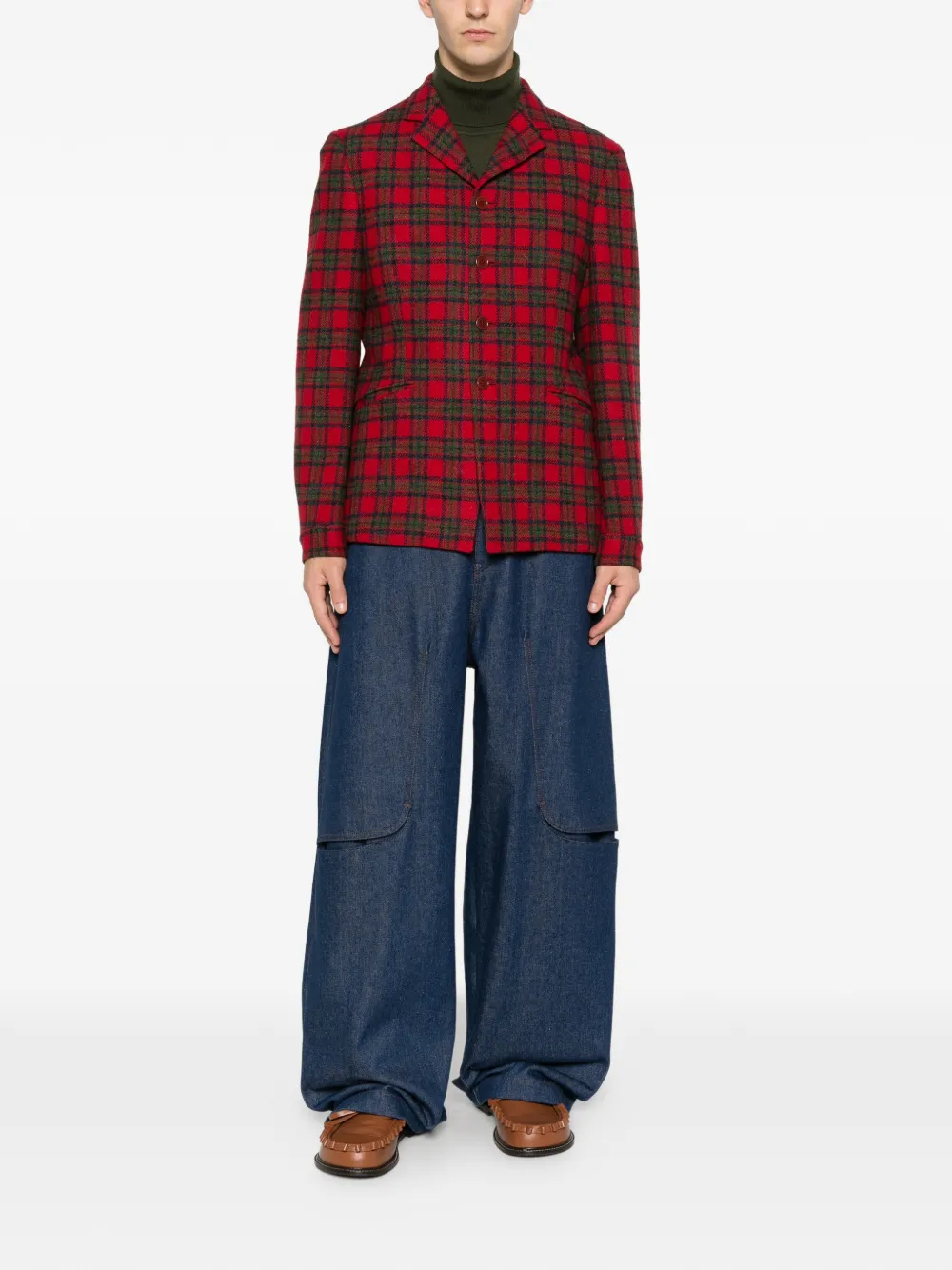 Romeo Gigli Pre-Owned 1990s checked  jacket | Image 2