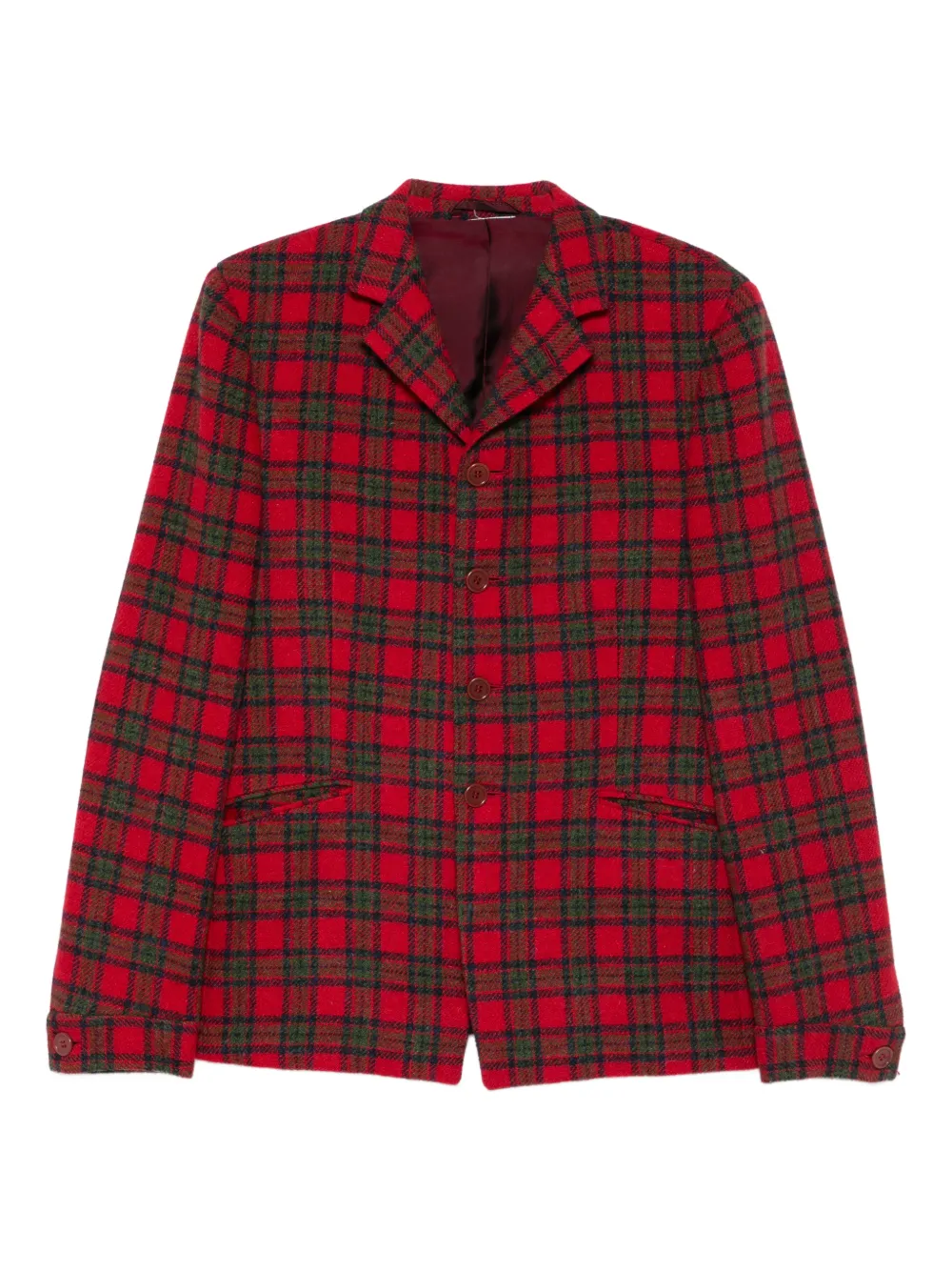 Romeo Gigli Pre-Owned 1990s checked  jacket | Red | Image 1