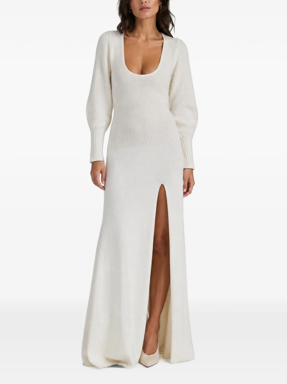 Jacquemus Dao long-sleeves cutout-detail maxi dress
