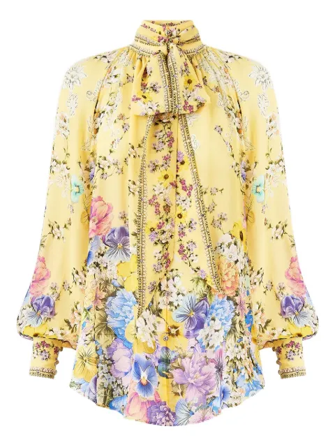 Camilla Darling Buds pussy-bow blouse