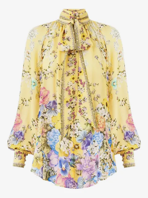Camilla blouse Darling Buds à col lavallière
