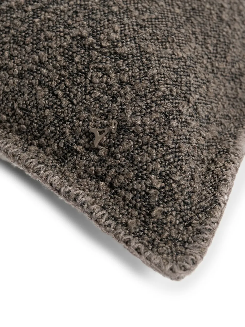  Manière De Voir Coussin Réversible En Bouclé à Coutures Contrastantes Crème Et Marron (50 Cm X 50 Xm) - Tons Neutres 