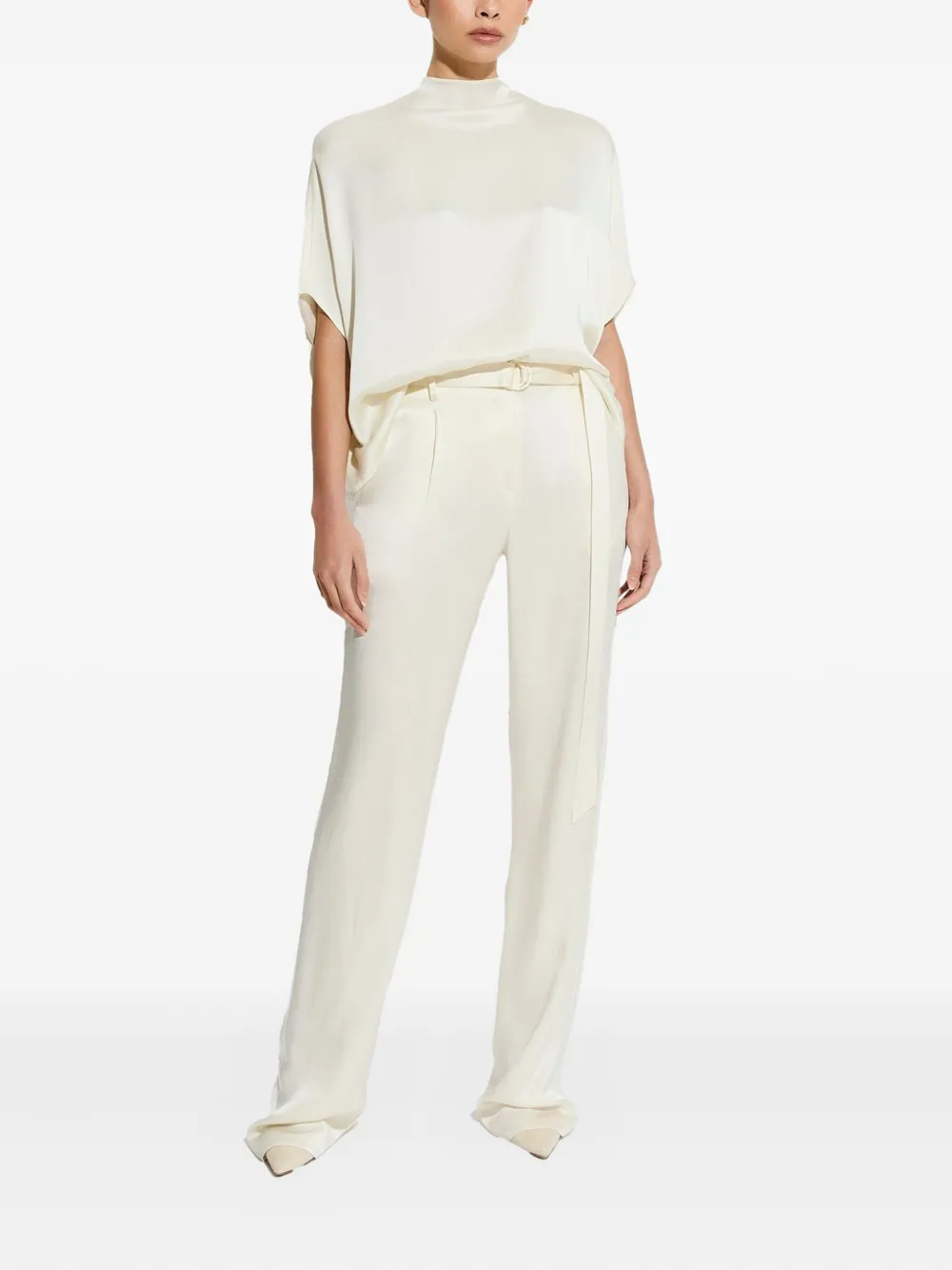 Lapointe D-ring-belt Trousers In Neutral
