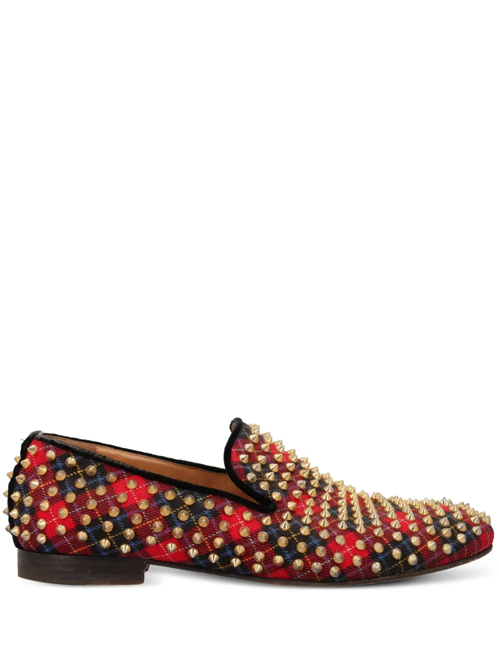 Christian Louboutin spikes-embellishment loafers | Red | Image 1