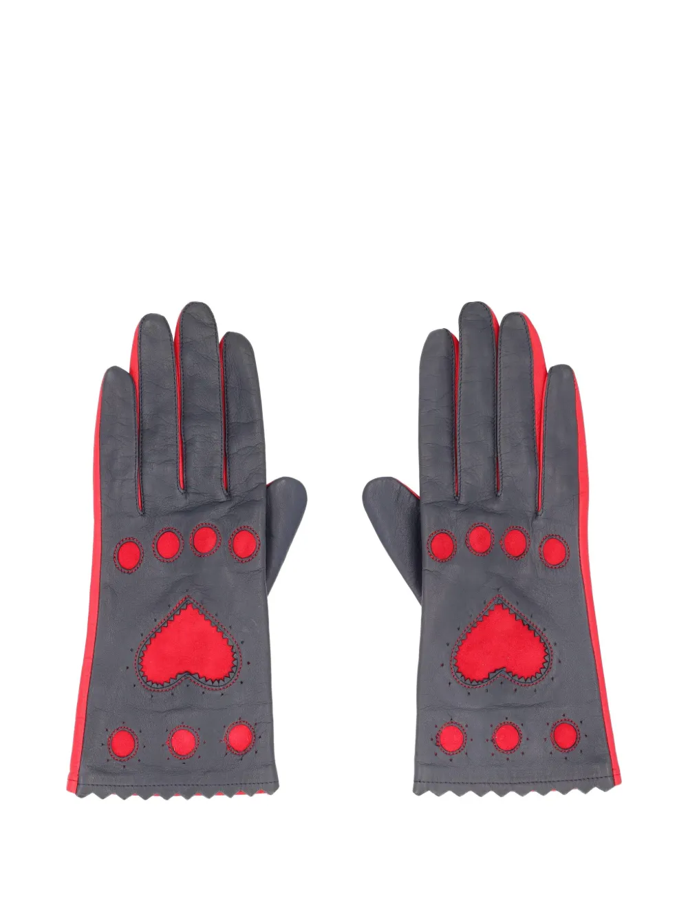 Moschino Pre-Owned heart-shaped gloves - レッド
