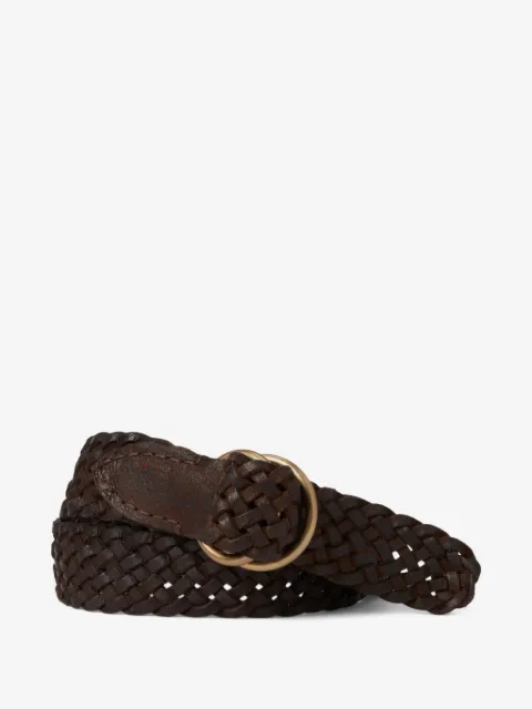 Ralph Lauren RRL braided double-ring leather belt