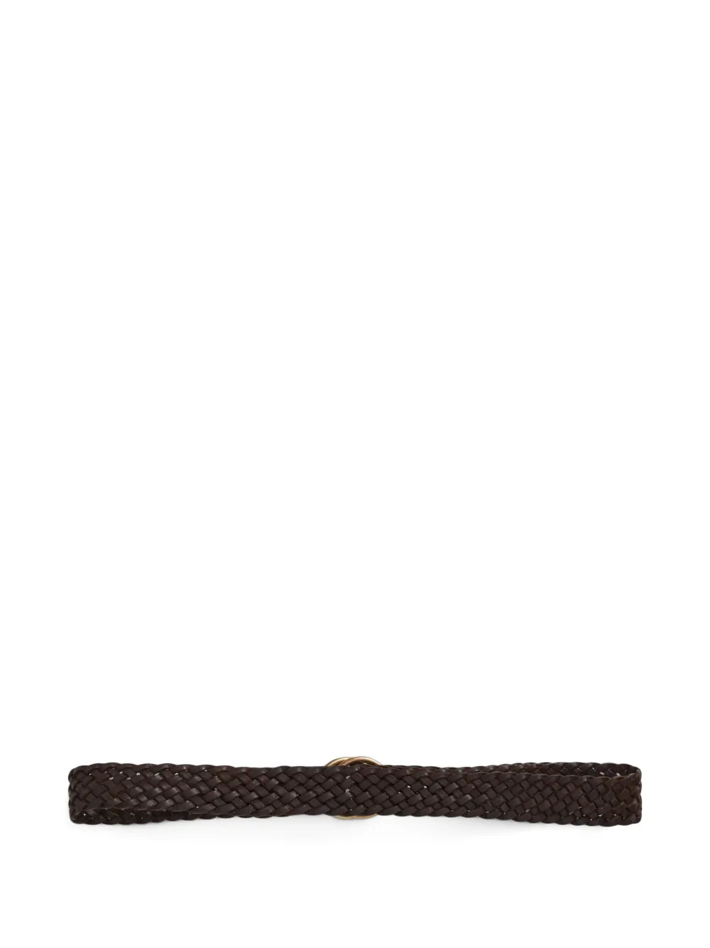  Ralph Lauren Rrl Braided Double-ring Leather Belt - Brown 