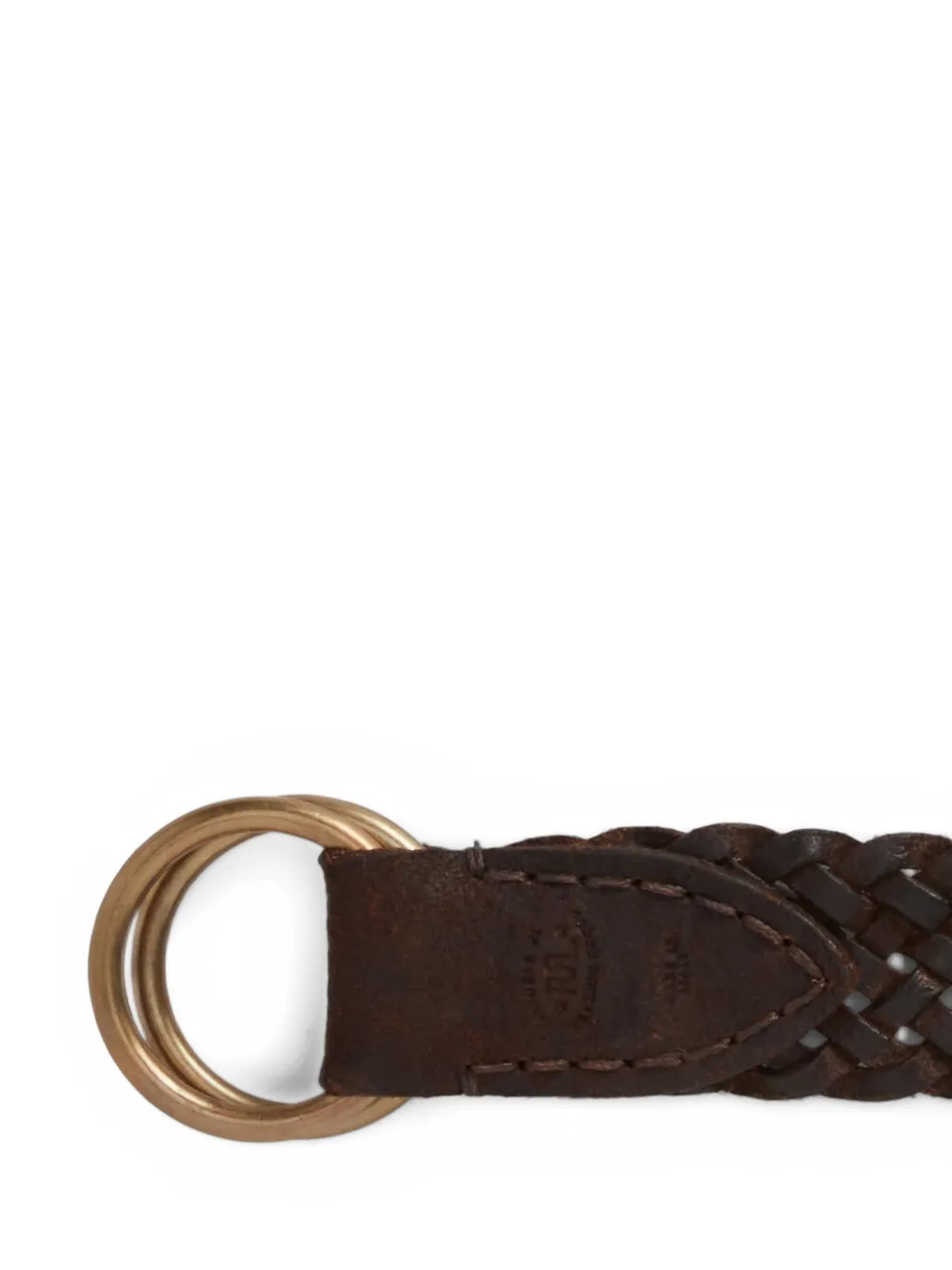 Ralph Lauren RRL Leren riem met dubbele ring Bruin