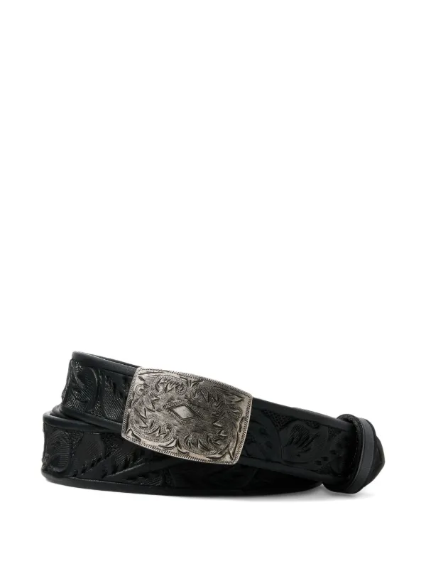 RRL ブラックレザー ベルト Ralph Lauren RRL レザーベルト | ブラック | FARFETCH JP