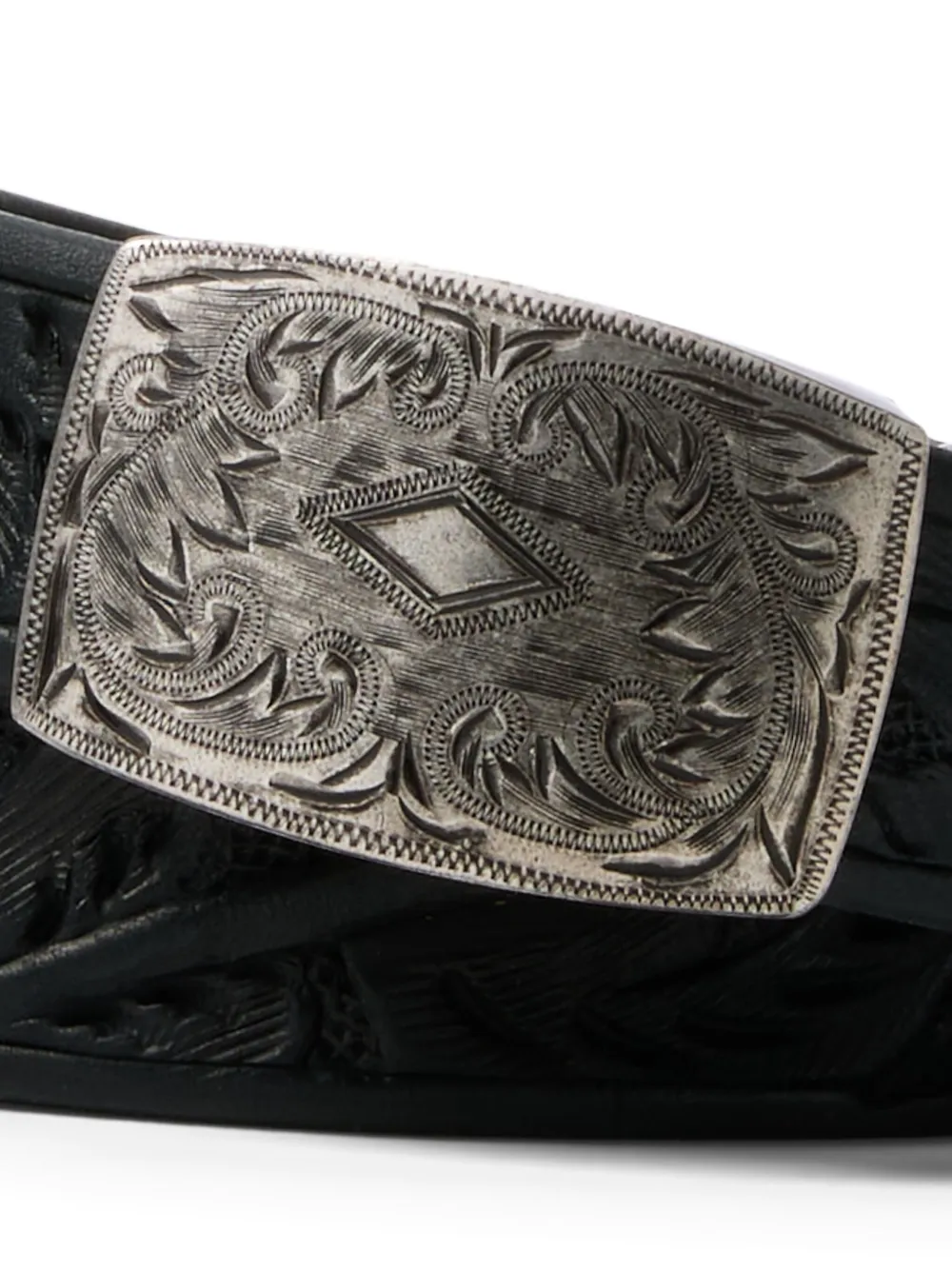 *Ralph Lauren Collection Spring 13 Black Western Tooled Leather Contour Belt Ralph Lauren Purple Label | Accessories | Ralph Lauren  main image 2