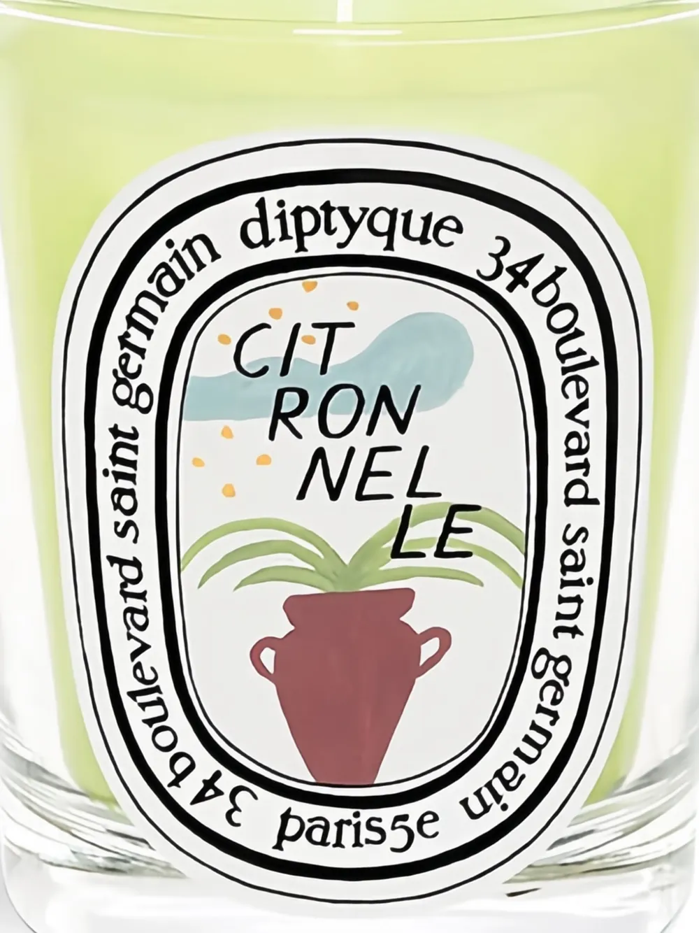 Diptyque citronelle 190gr candle - Geel