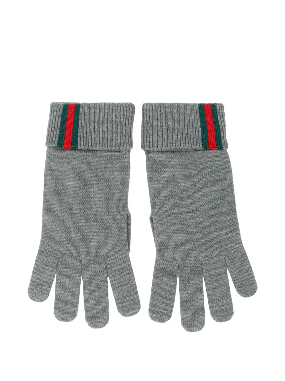 Gucci Web-detail gloves | Grau | Image 1