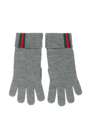 Thom Browne 4BAR カシミア手袋 | ブルー | FARFETCH JP