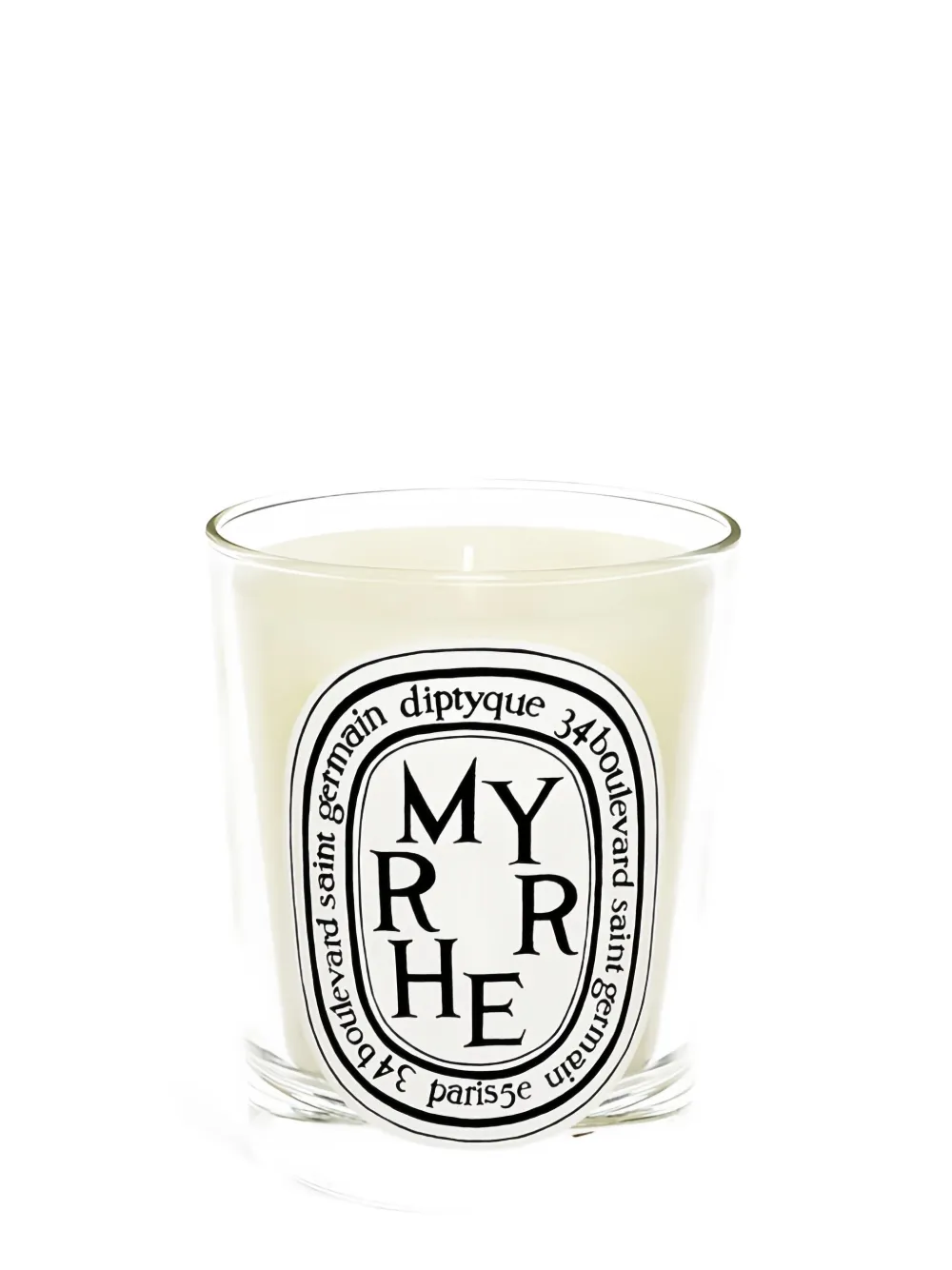 Diptyque Myrrhe classic-model candle (190g) - Wit