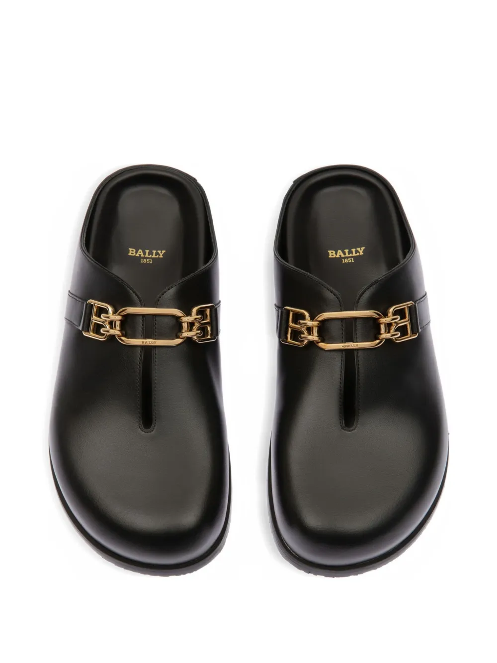 Bally Francine leather slippers Zwart