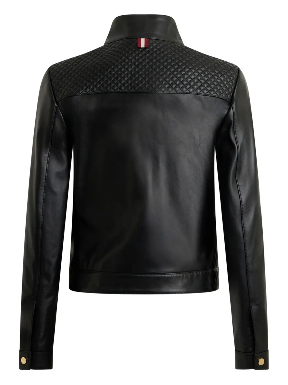 Bally Quilted Leather Jacket In Black