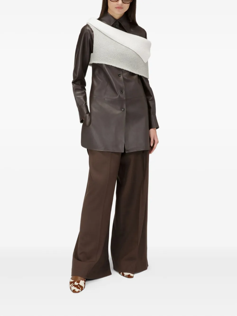 Bally wool palazzo pants - Bruin