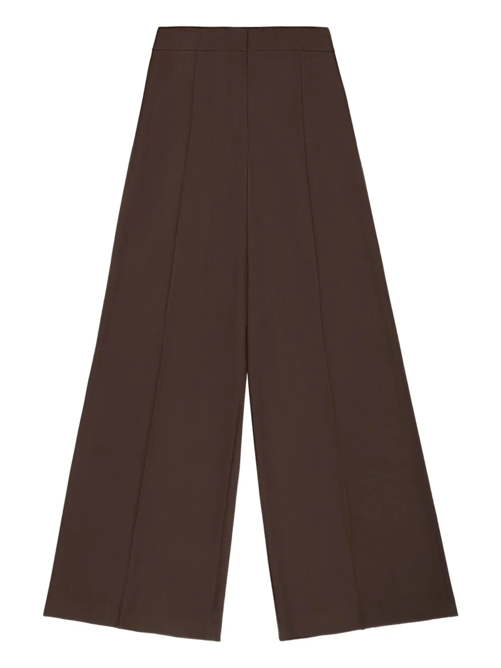Bally Wool Palazzo Pants In Brown