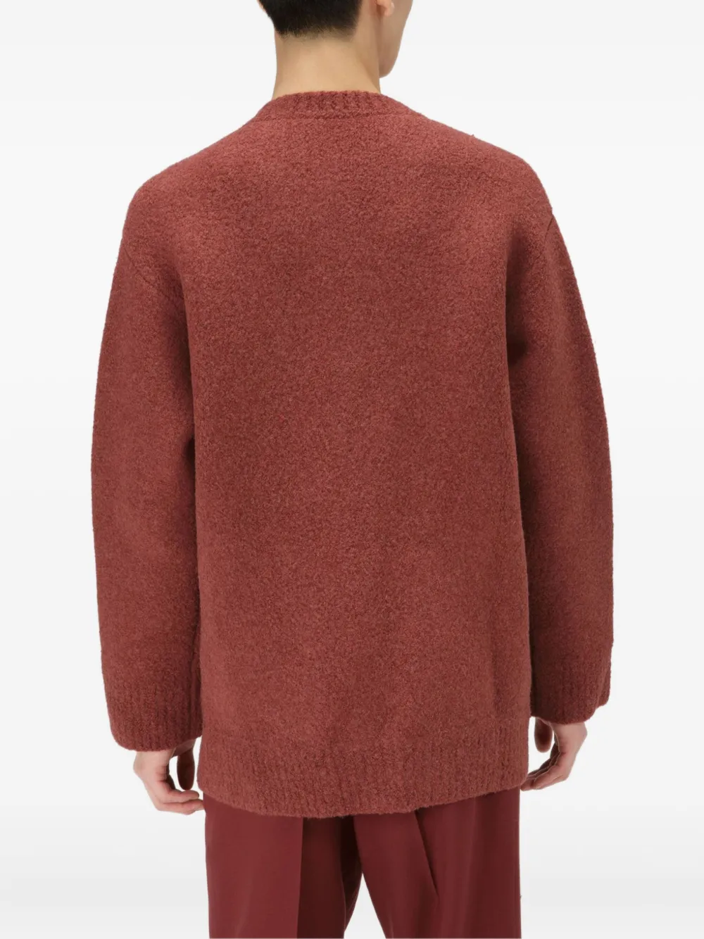 Bally patch-pocket wool cardigan Rood