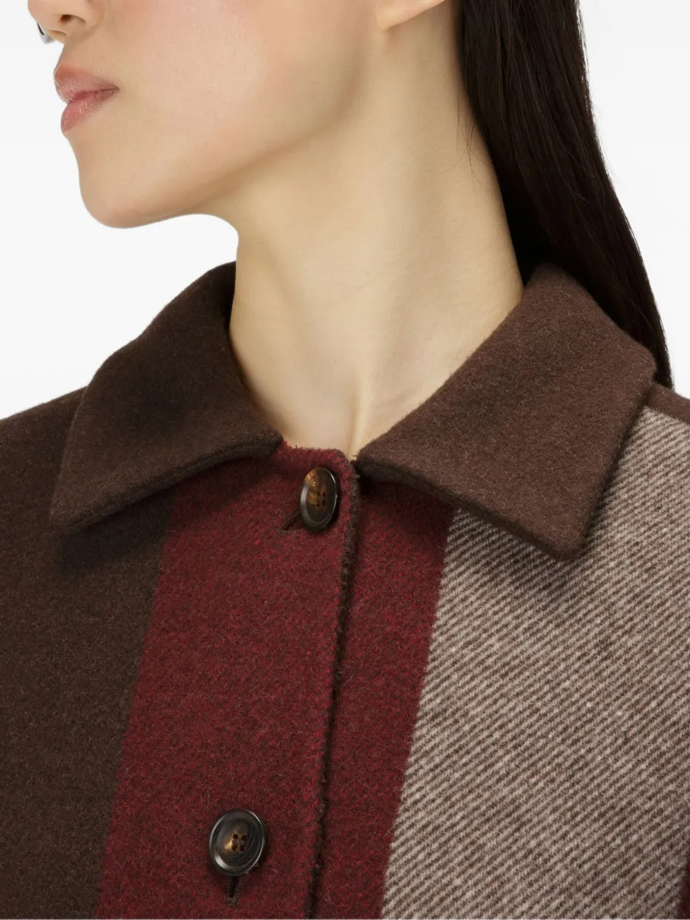 Bally Wool Oversized Jacket In Brown