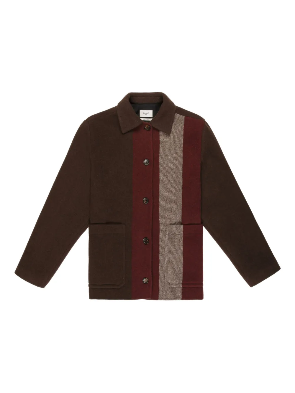 Bally Wool Oversized Jacket In Brown