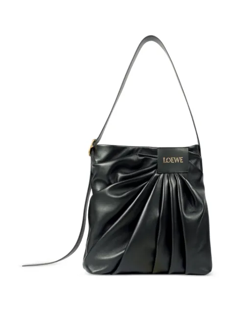 LOEWE draped leather tote bag