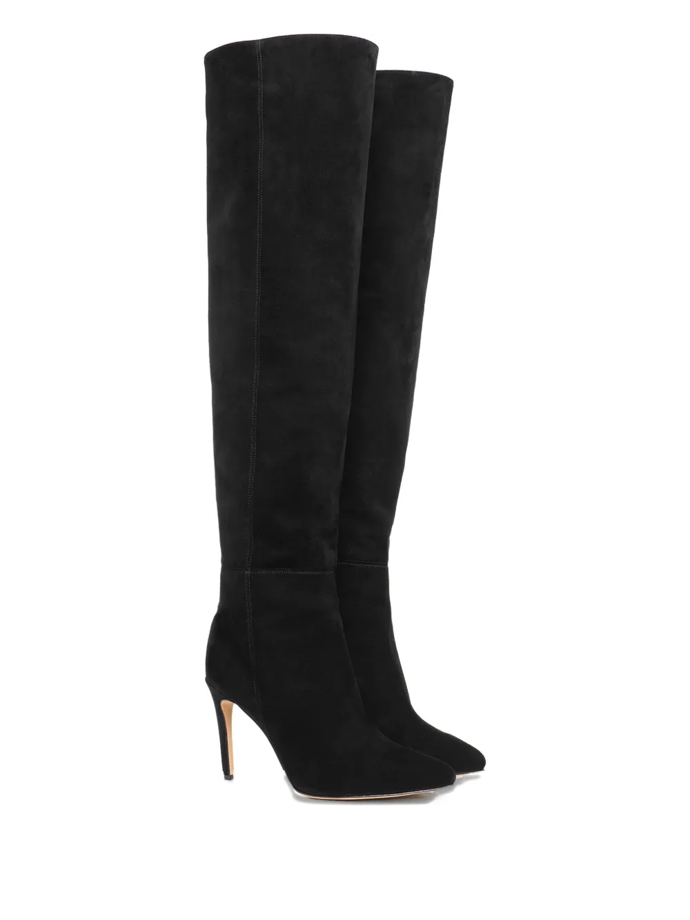 Ginissima 95mm Suede Boots In Black