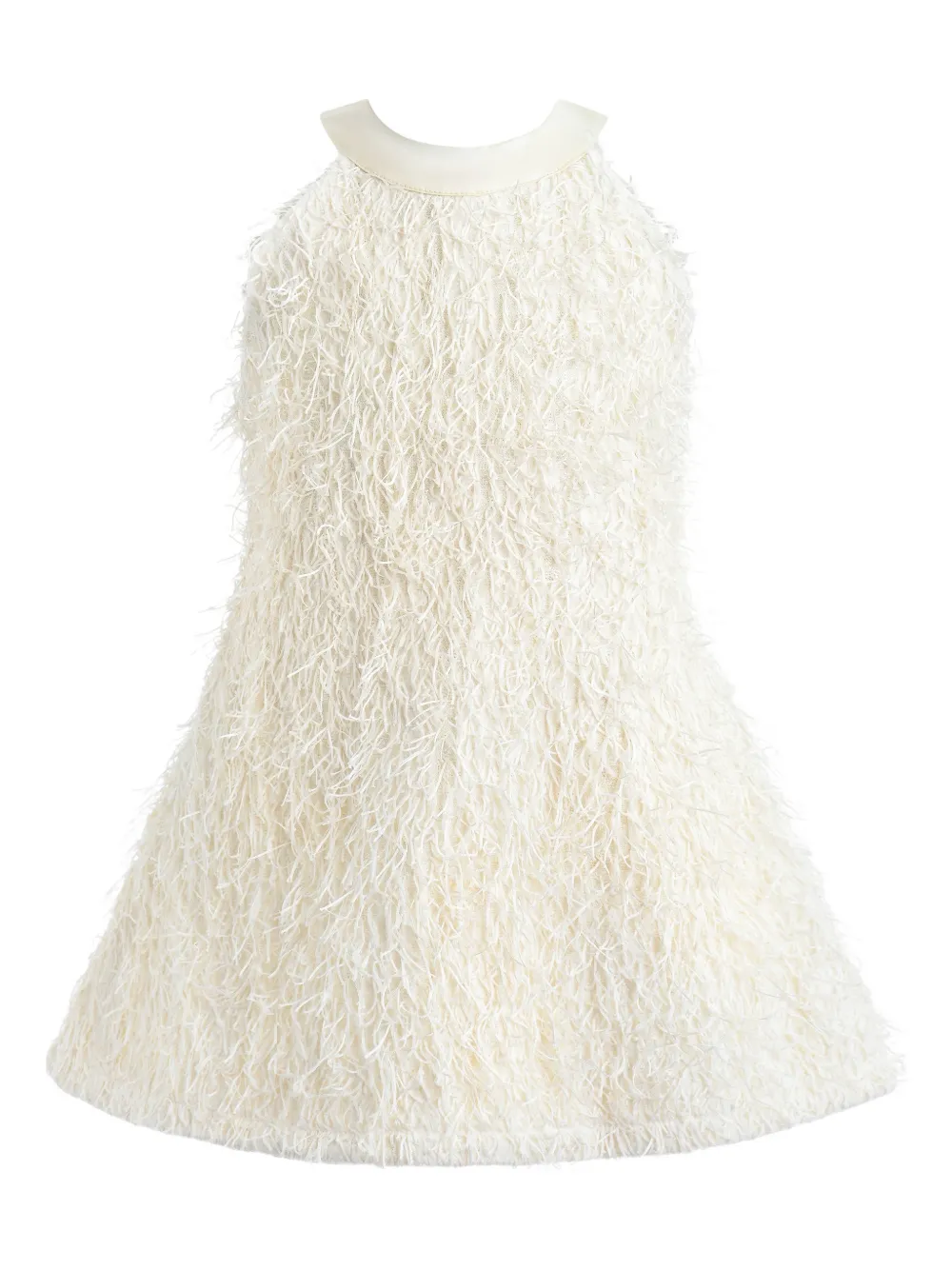 Tulleen bow-detail sleeveless party dress - Toni neutri