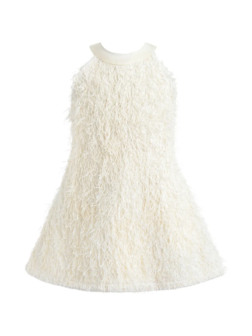 Tulleen bow-detail sleeveless party dress - Toni neutri