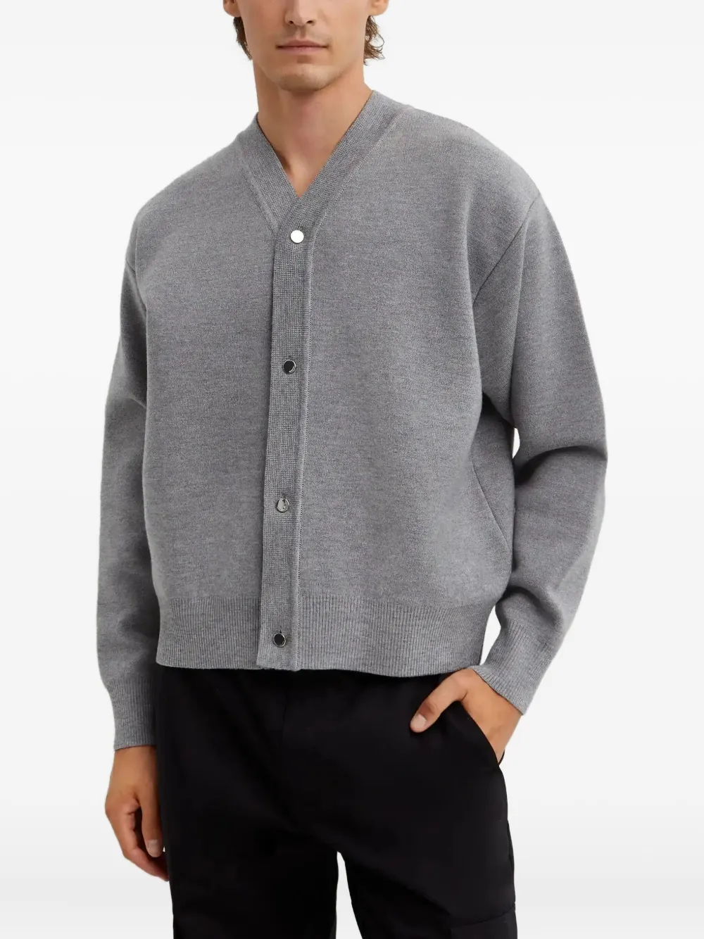 Jacquemus Le Boutonné Cardigan In Gray