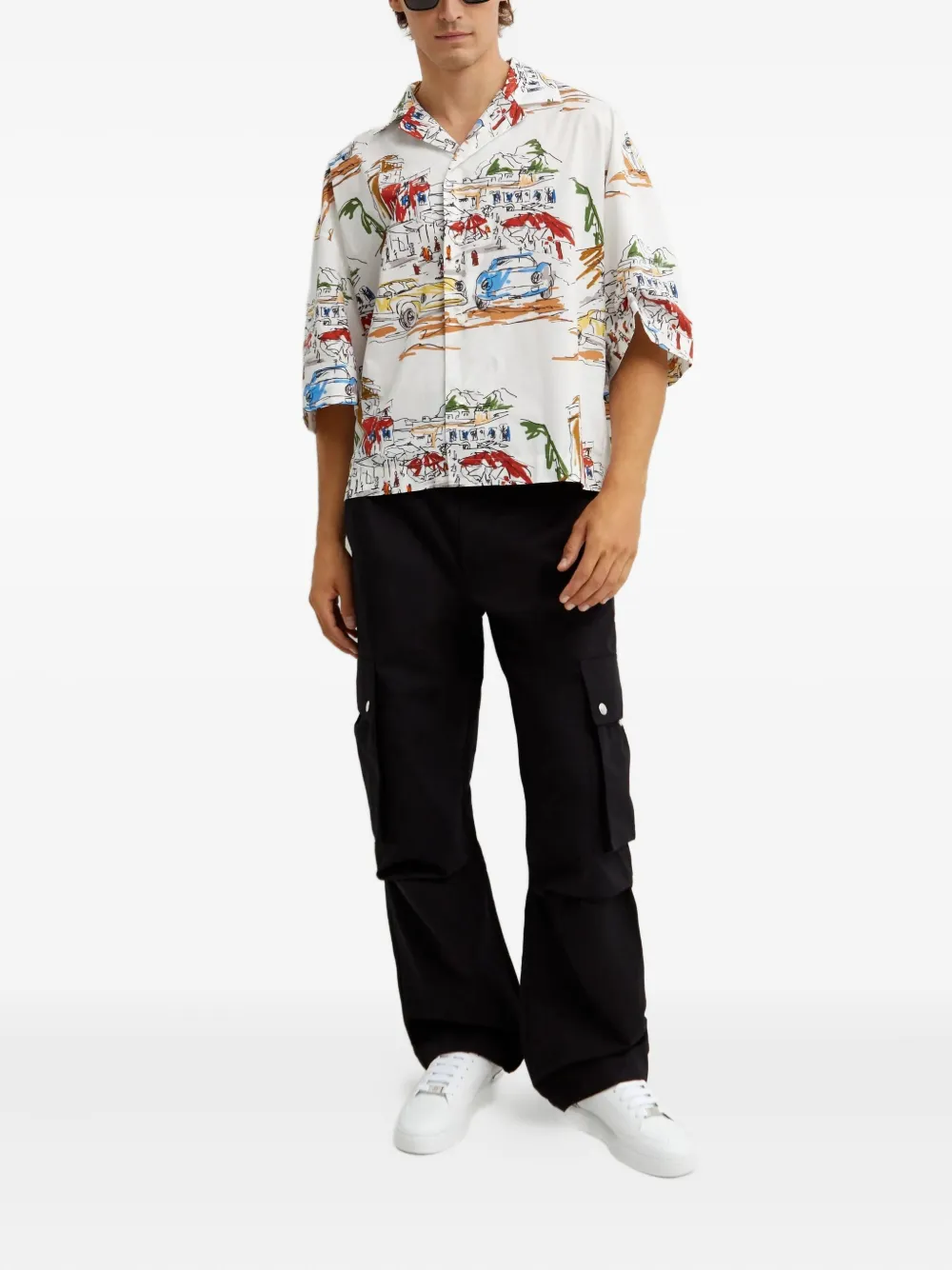 Jacquemus capri cars short-sleeve shirt - Wit