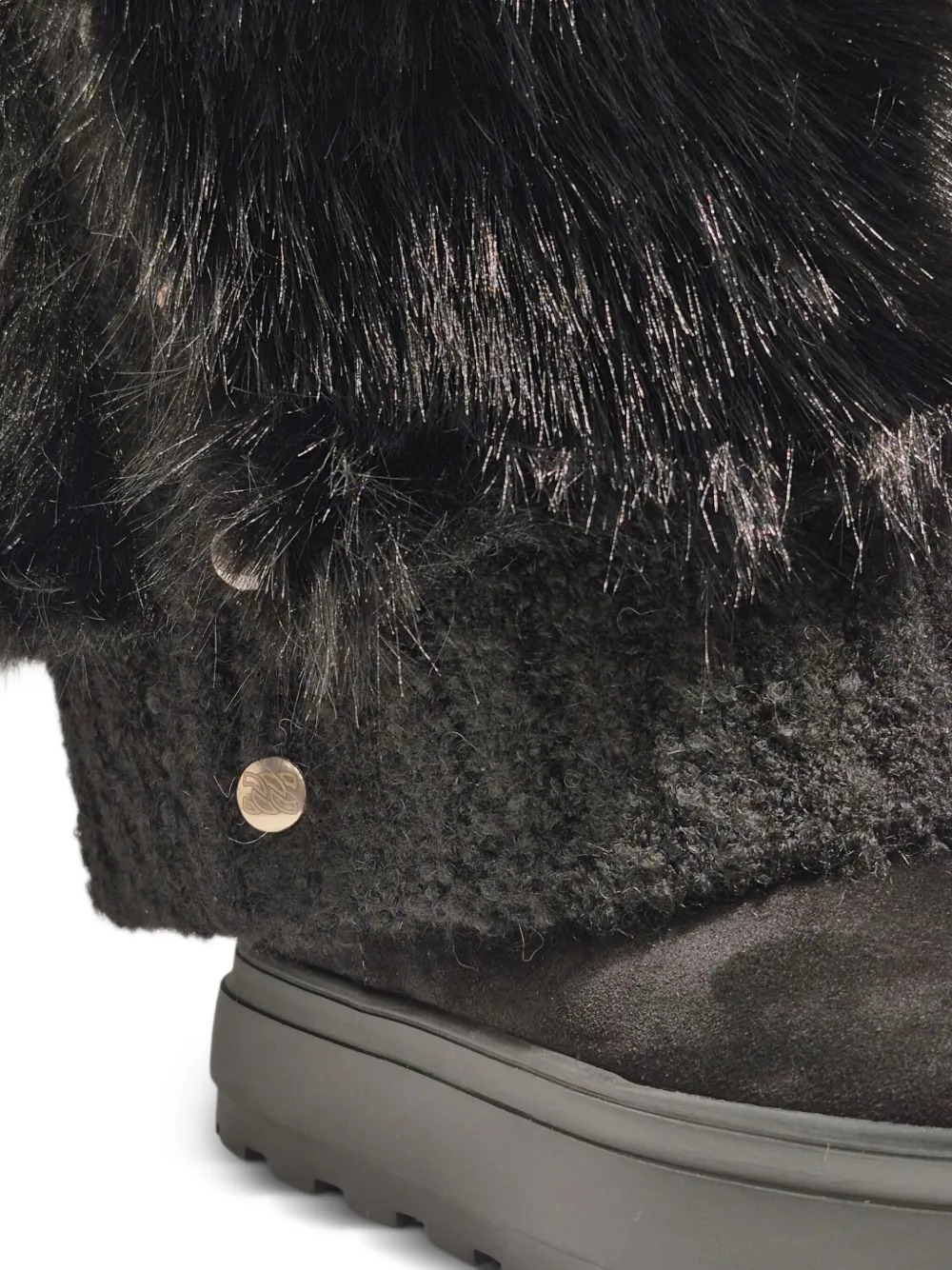 Casadei Laarzen van imitatiebont Zwart