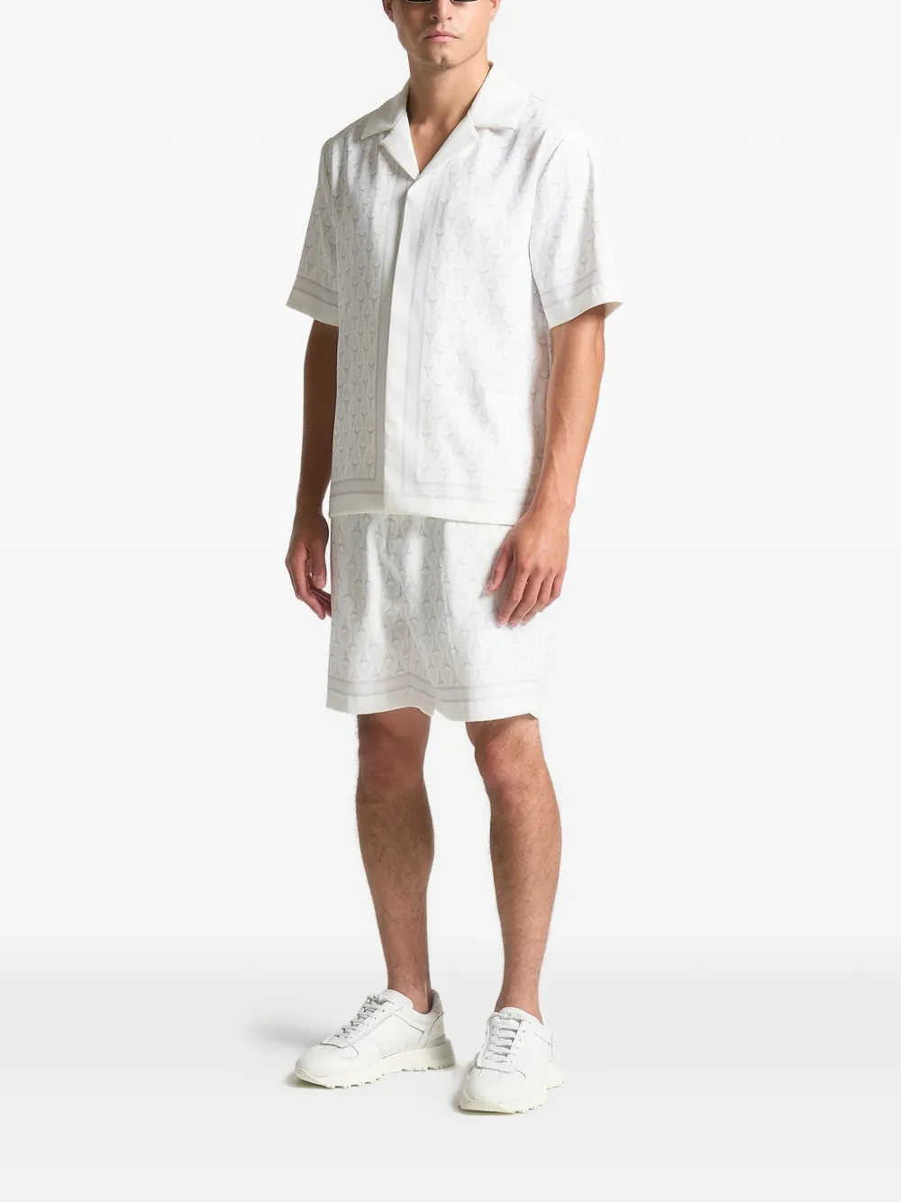 Manière De Voir eiffel monogram shorts - Wit