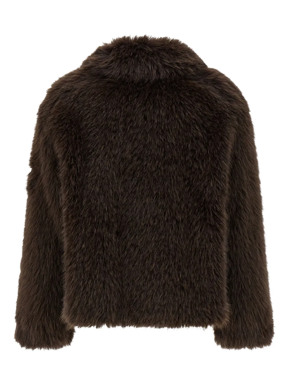 Weekend Max Mara Brenta Faux-fur Coat In Brown