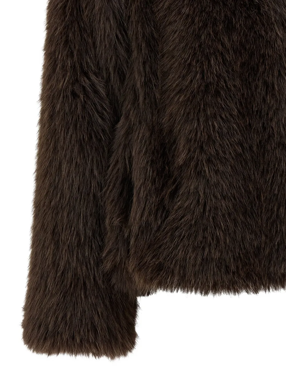 Weekend Max Mara Brenta Faux-fur Coat In Brown