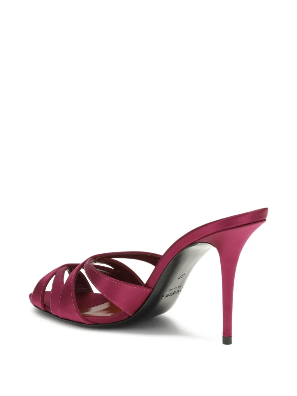 Saint Laurent 95mm Chandelle Open-toe Strap Sandals In Pink