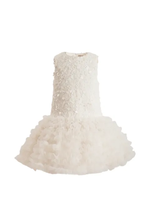 Tulleen Whispered ruffled sleeveless mini dress