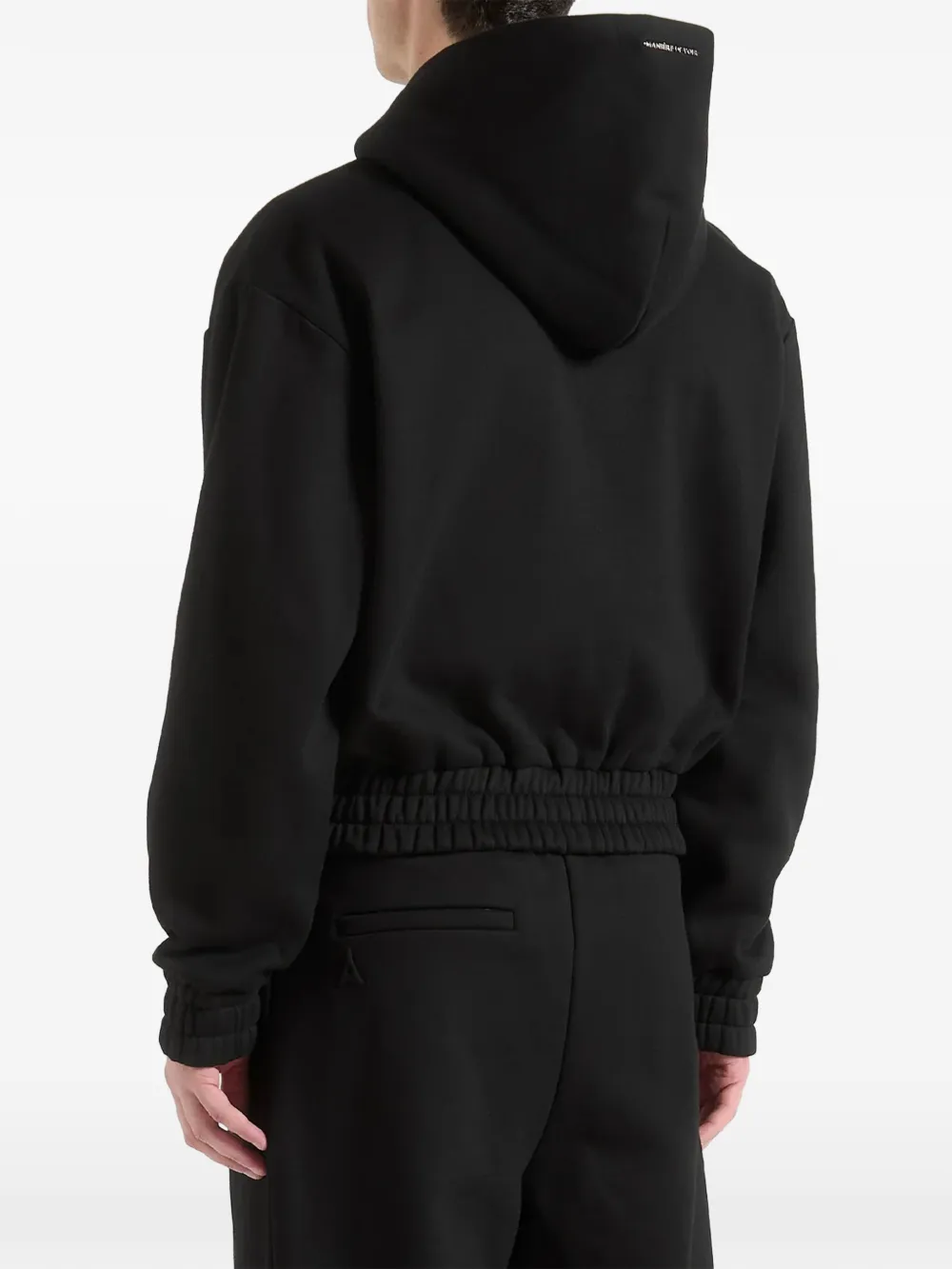 Manière De Voir Florian Zip-up Hoodie In Black