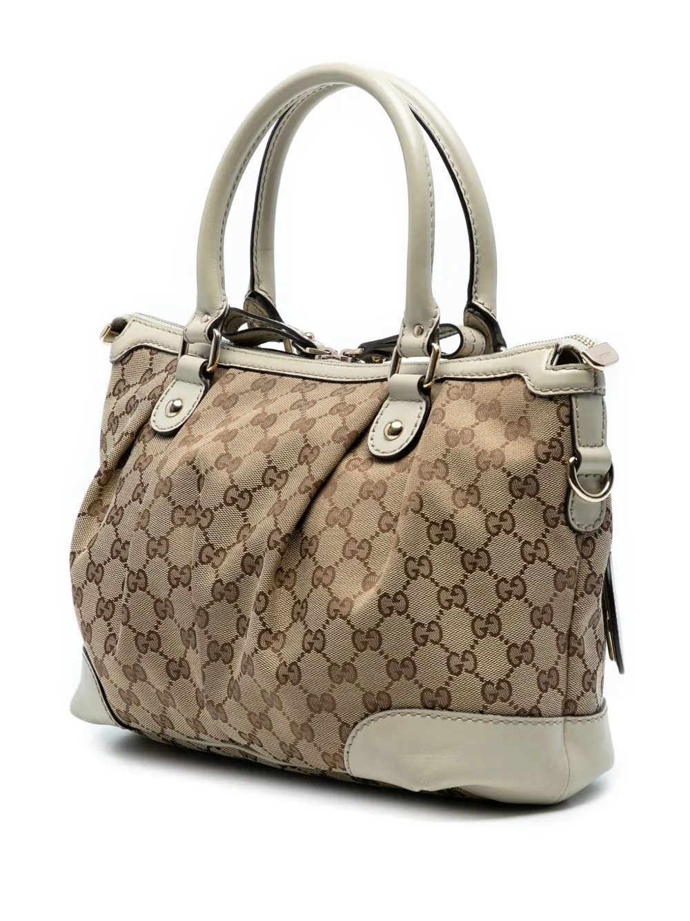 GUCCI Pre-owned 2016-2025 Gg Canvas Sukey Satchel In Brown